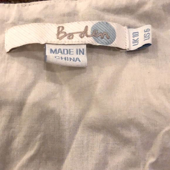 Boden Zebra Linen Tunic Dress Navy White Size 6 - Picture 3 of 10